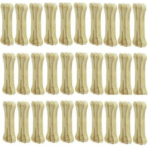 MS PET HOUSE Rawhide Dog Chew Bone Treat For All Life Stages, 3 Inch 60 Haddi. Chicken Flavour