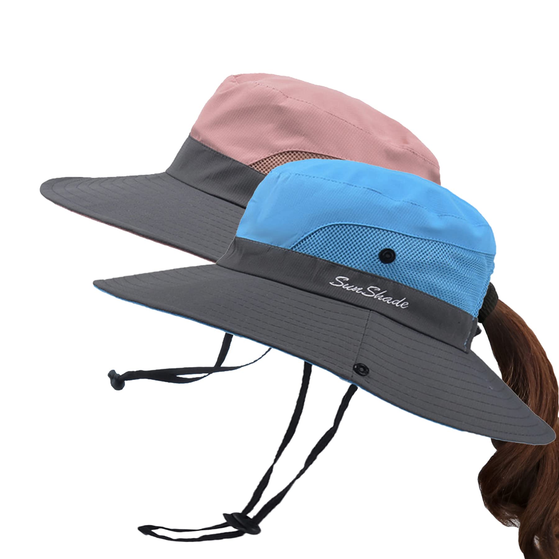 NPJYSun Hats for Women Men 3” Wide Brim UPF 50+ Fishing Beach Bucket Hats