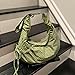 Fashion Nylon Plaid Shoulder Bag for Work Shopping Travel College (Green)