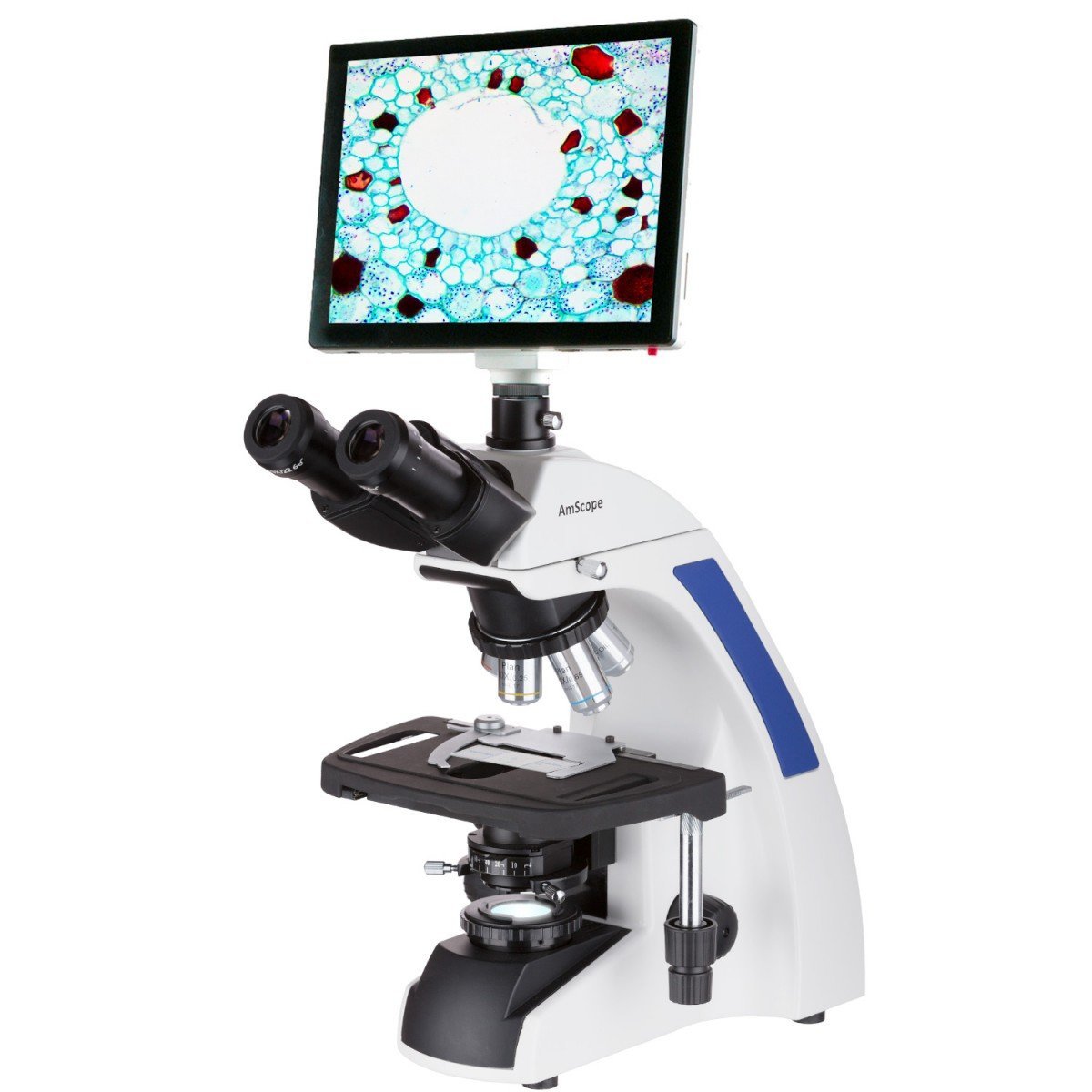 40X-2500X Trinocular Koehler LED Microscope with Touchscreen Imaging System
