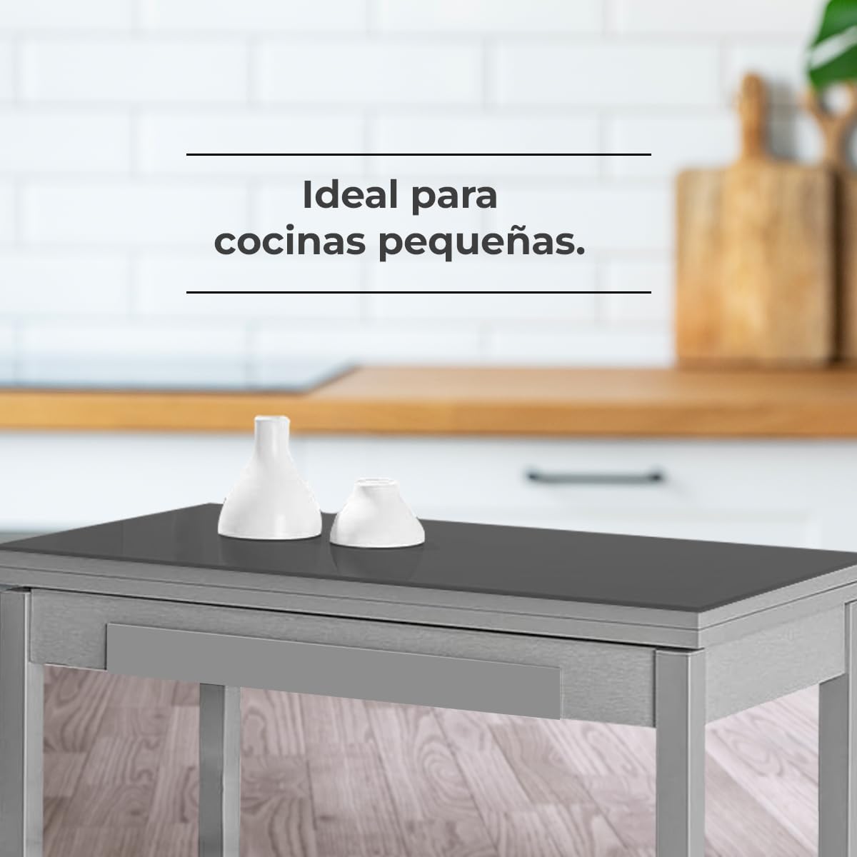 ASTIMESA Mesa de Cocina Tipo Libro 80x40cm Grafito