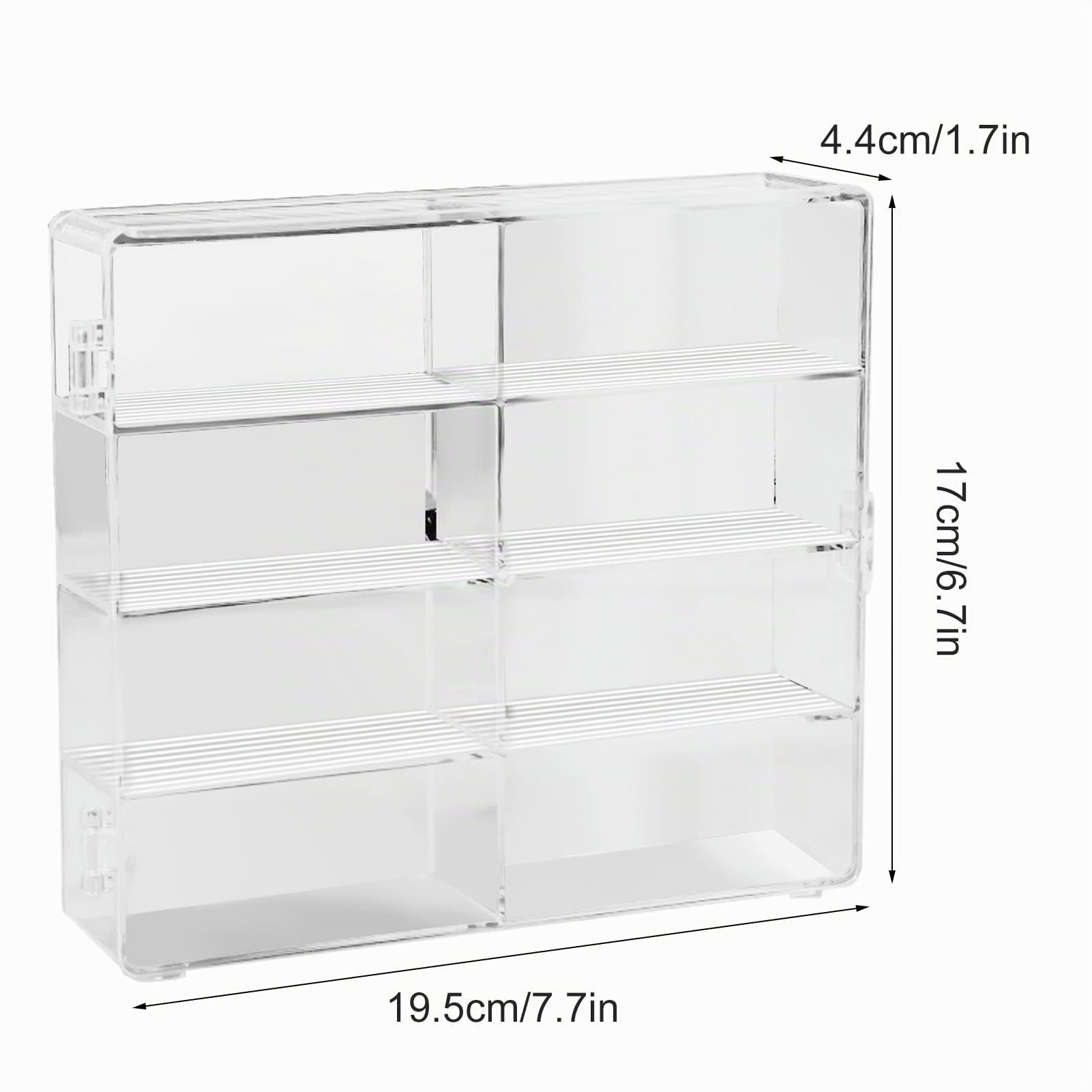 2 Piezas/4 Piezas de Vitrina para Coches de Juguete, Compatible con Hot Wheel Escala 1:64, Almacenamiento de Modelos de Coches de Juguete, Caja de Almacenamiento de Plástico para