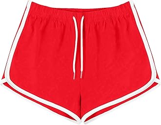 Athletic Shorts for Women Wide Leg Dolphin Hem Drawstring Elastic Waist Casual Summer Running Gym Workout Yoga Shorts