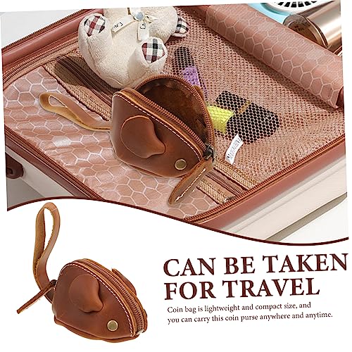 Cartoon Makeup Bag Change Purse Mouse Shape Coin Holder for Boys and Girls' Storage and Personal Items3