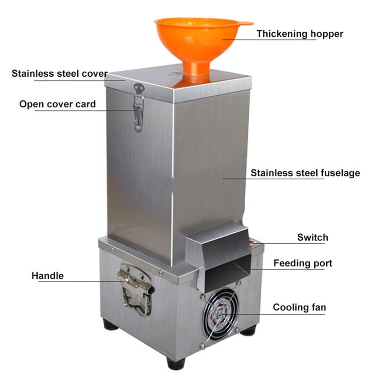 Elektryczna maszyna do obierania czosnku Skrobaczka do czosnku 180 W ze zbiornikiem 25 kg/h Automatyczna obieraczka do czosnku ze stali nierdzewnej Separator czosnku do komercyjnego użytku domowego