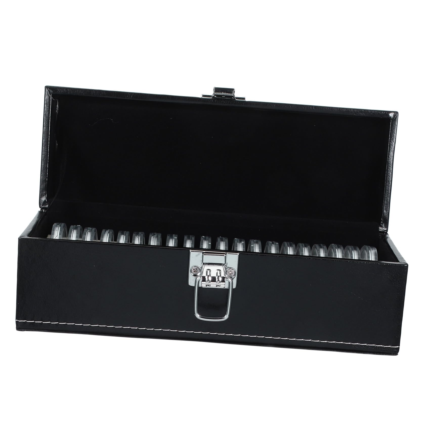 Angoily Coffret Rangement Pièces de Monnaie 20 Emplacements Transparent Hermétique pour Collectionneurs Compact Portable Étui Monnayeur Protection Capsules Usage Numismatique
