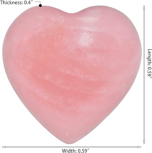 Miniatura 2 de TUMBEELLUA - Piedras curativas talladas en forma de corazón, diseño de chakra