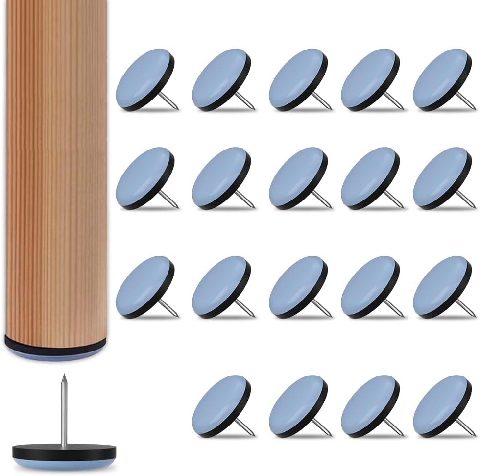 Furniture Sliders, 20 Sheets, 0.9 inches (22 mm), Nail Included, Furniture Moving Pad, Scratch-proof, Soundproofing, Scratch-proof, Easy Movement, Furniture Slides