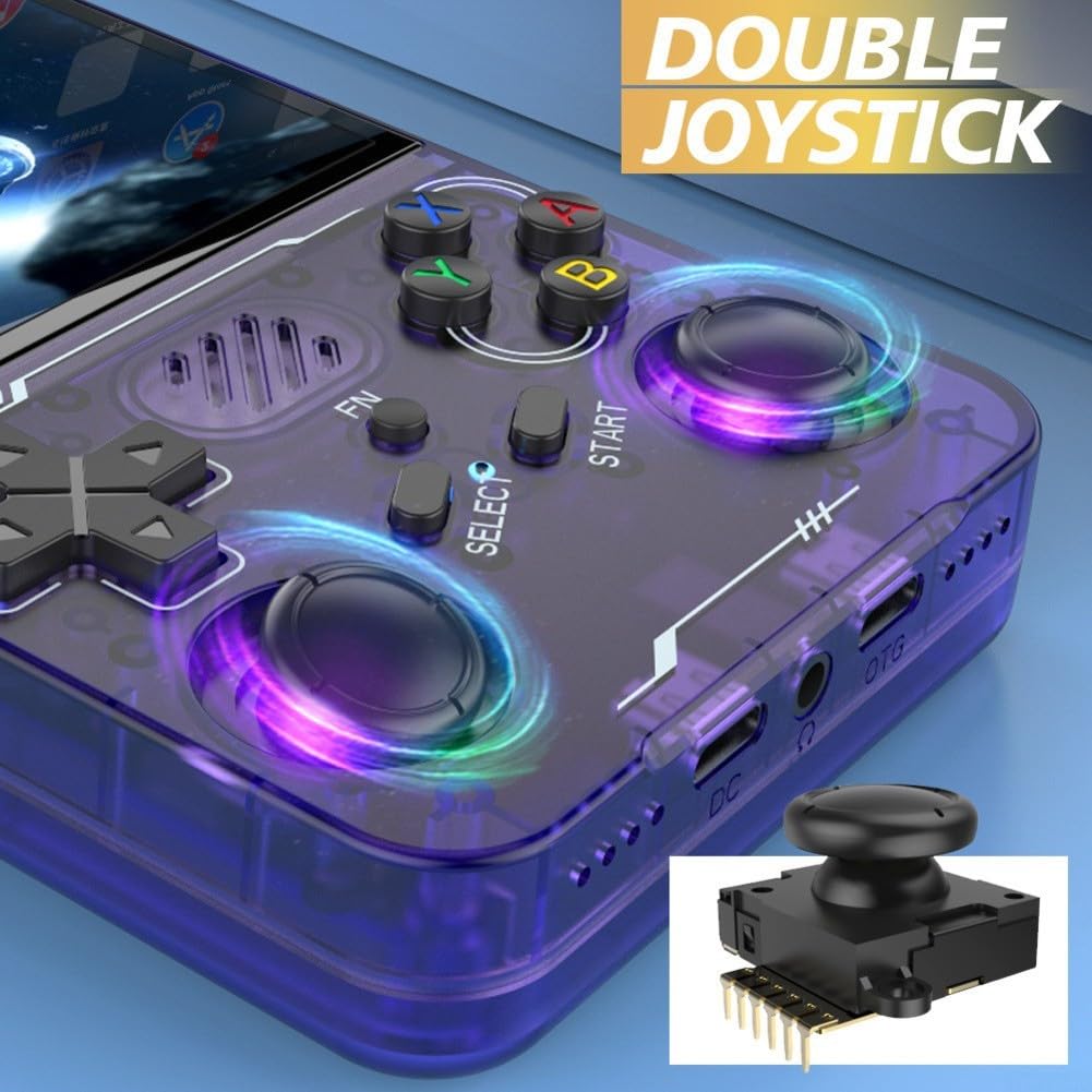 Console di gioco portatile retrò, R36XX con oltre 15.000 giochi schermo IPS da 3,5 pollici, divertimento portatile Open-Source-WiFi-Online-Multiplayer (A)