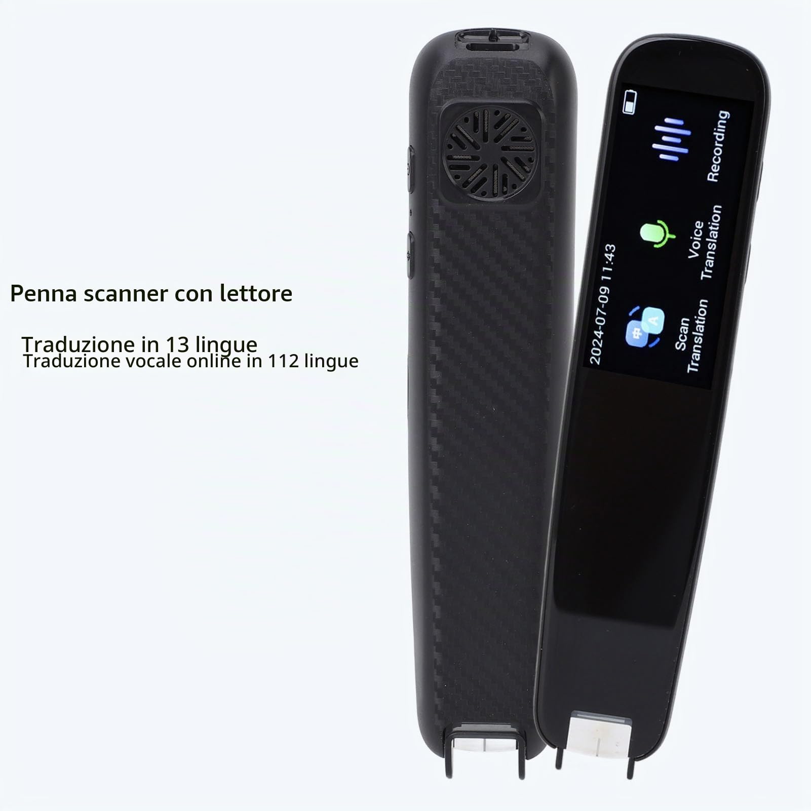 Penna per Scansione di Traduzione Aggiornata, Penna per Lettore di Scansione di Record, Scanner per Penna di Traduzione Digitale OCR 112 Dispositivo Traduttore di Lingue con