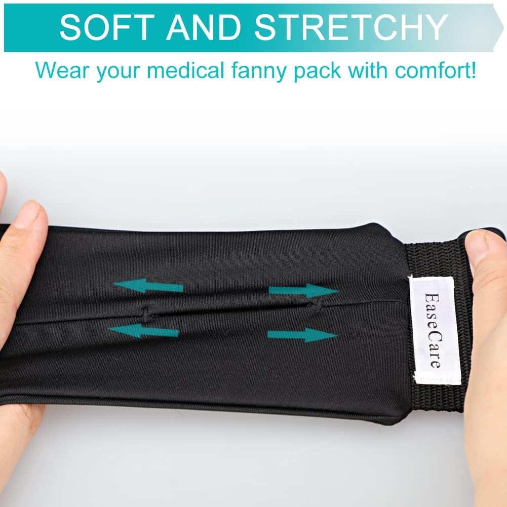 Sécurité sécurisée des Patients en Soins, Ceinture de dialyse péritonéale, Support de cathéter PD avec Fentes, Sac Banane, Tube d'alimentation, Tube G, Accessoires PEG (2 pièces),L