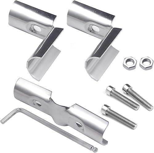 Miniatura 8 de 6 Sets of Panel T Clamps,Fine Pipe Connector Pipe Clamps,End Clamps,for "T" Clamps Into Pipe Fence Reinforcement (Applicable OD 1" or 25MM or