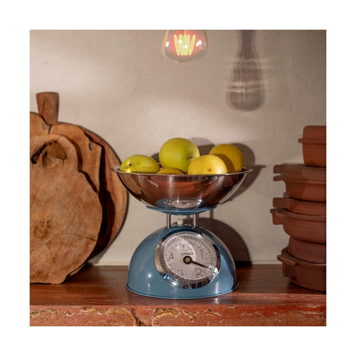 Mechanische Küchenwaage 5kg - 20g blau - dom443b