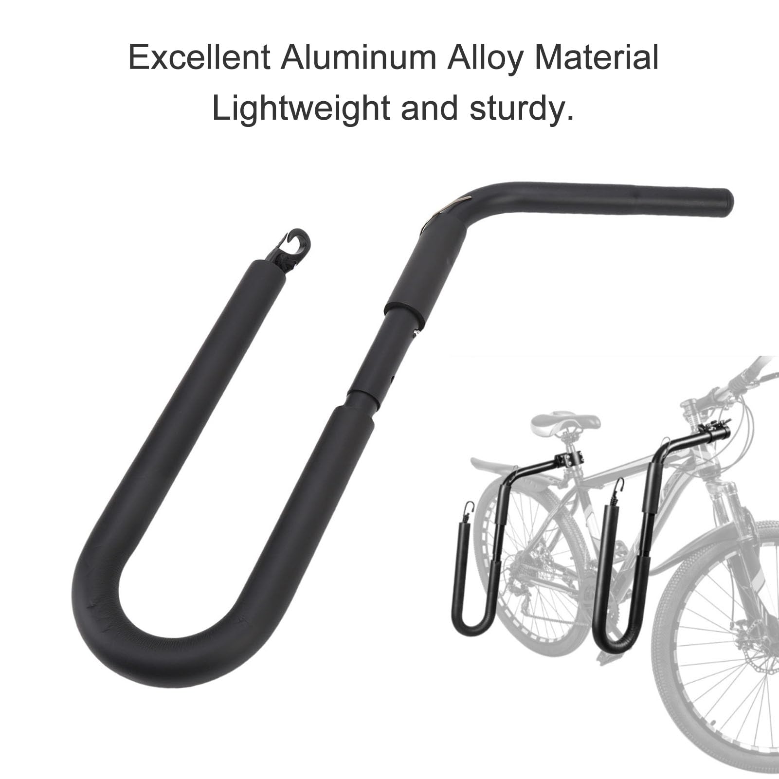Luocute Portatavole da Surf per Scooter, Staffa per Tavola da Surf per Moto in Lega di Alluminio Leggera di Tipo Diviso con Imbottitura in Schiuma per la Maggior Parte degli Scoot