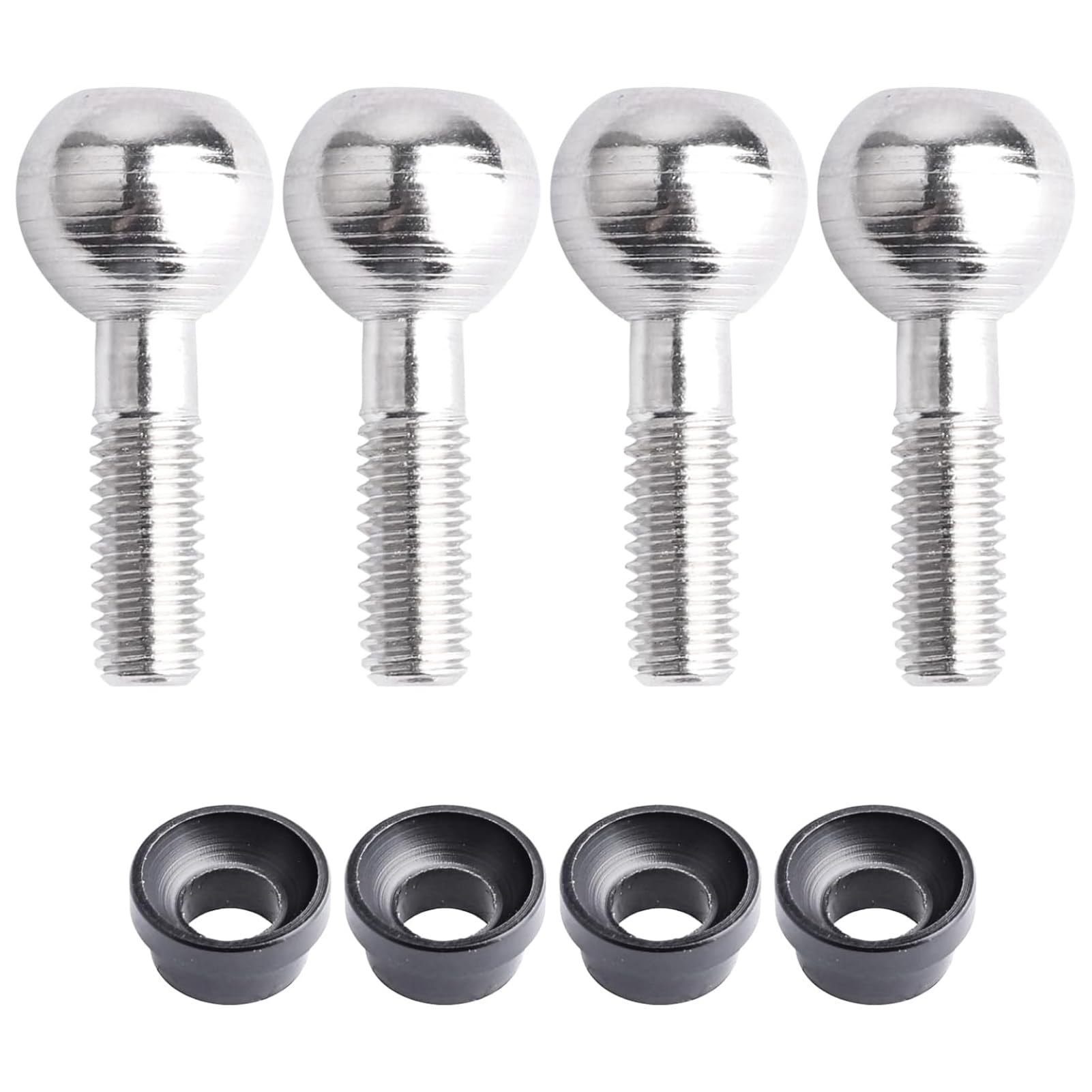 FriHobby Pivot Balls and Cap Bushings for Traxxas T-Maxx E-Revo VXL Brushless Slayer Pro 4X4 Revo Summit Traxxas 4933, 4-Pack