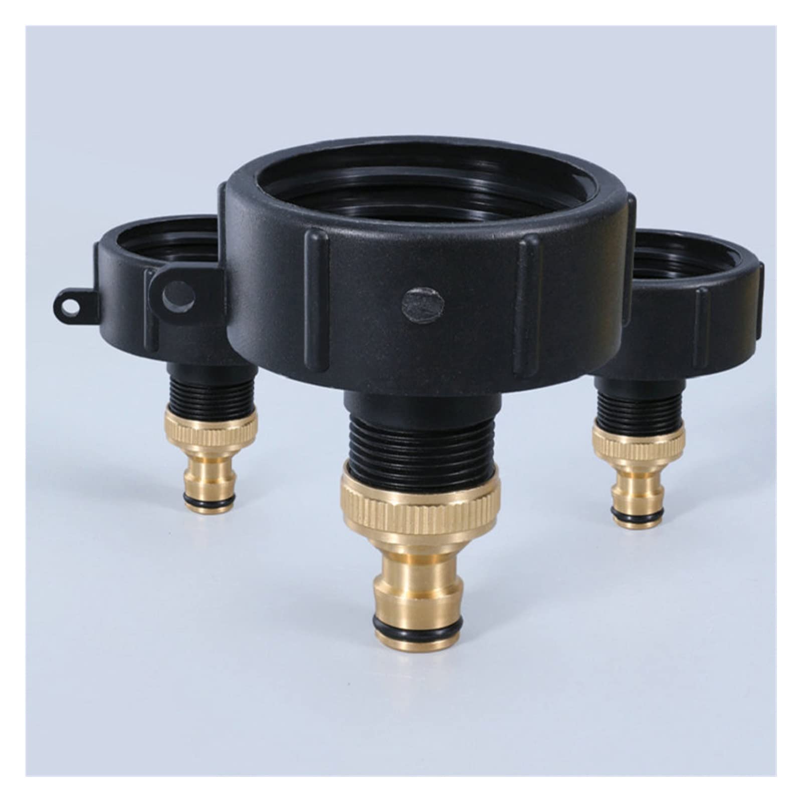 resistir extremos de alta presión y temperatura 1 PC Plástico de hilo IBC Tank Tap 100 0l IBC Ton Boquilla de adaptador de la válvula de latón de 3/4 a 1/2 "Conector de la manguera del jardín Tanque d