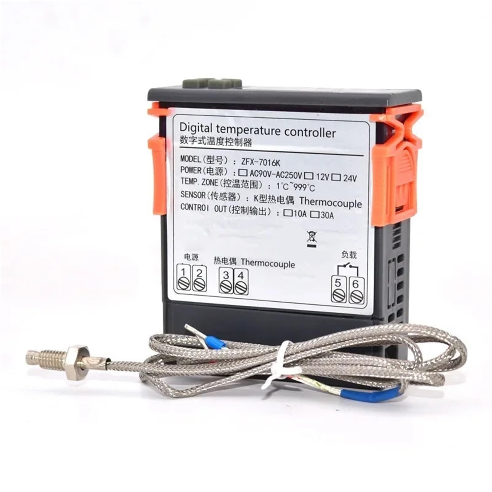 Regolatore di temperatura digitale Termostato Termoregolatore Incubatore 30A 12V/24V/220V Termostato multifunzionale con riscaldatore e raffreddatore(30A 12V)