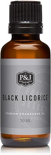 P&J Trading Fragancia  Aceite de regaliz negro de 1.0 fl oz - Aromas de velas para hacer velas, aroma Freshie, suministros para hacer jabón, aromas