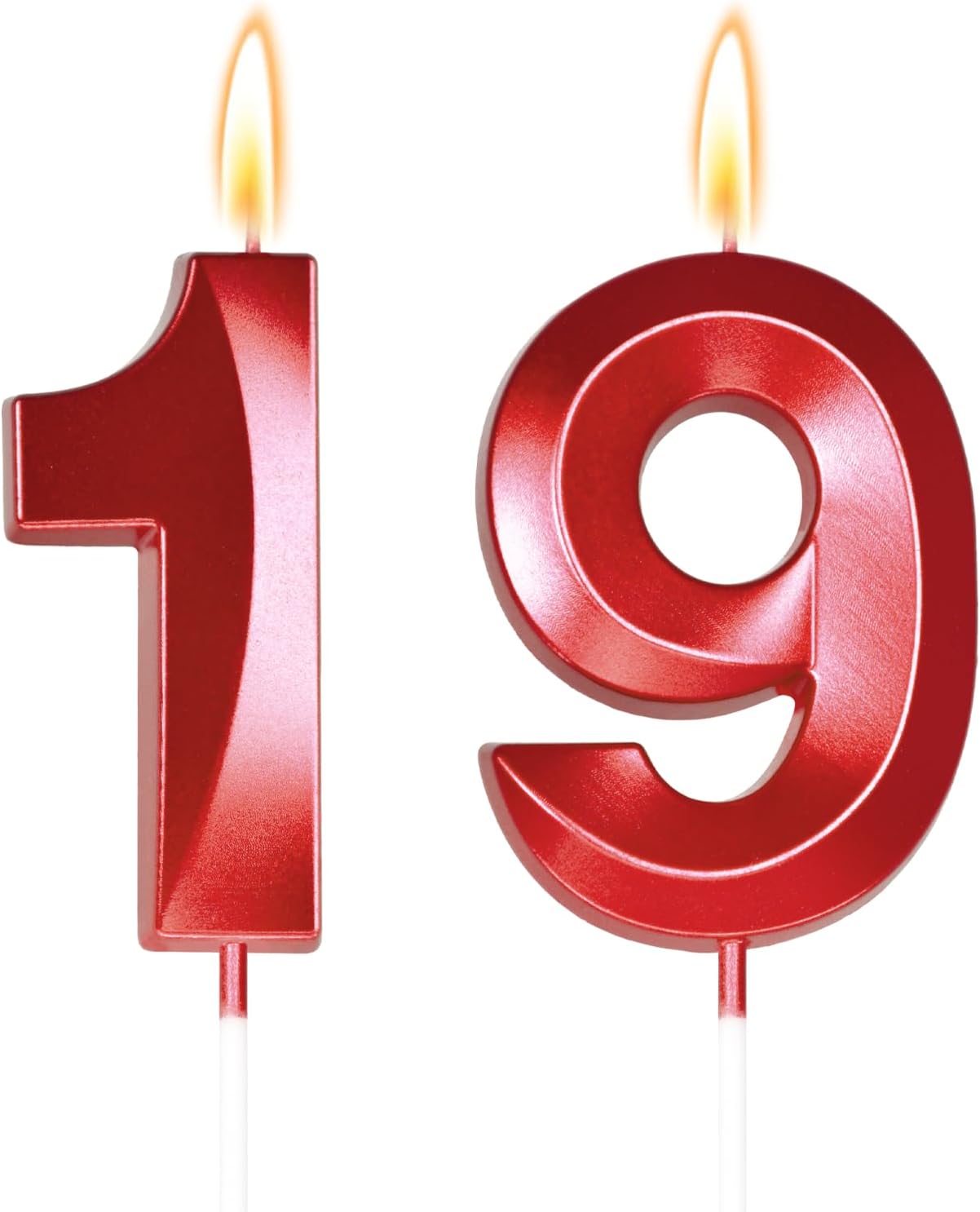 Red 16 Candles 14th Birthday Decorations for GirlsBoys, 16th Candle for Red Theme Birthday Decorations, 16 Cake Topper for 16 Year Old Girl Boys Birthday Party Decor(Number 16 Candle)