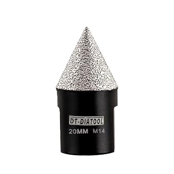 DT-DIATOOL Diamond Beveling Chamfer Bits - Diamond Countersink Drill Bit 20mm for Enlarging Trimming Shaping Existing Holes of Granite Marble Porcelain Tiles