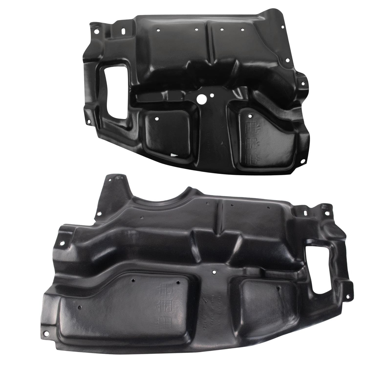 TRQ Driver &amp; Passenger Side Lower Engine Splash Shield Compatible with 2005-2010 Scion tC SC1228100 SC1228101