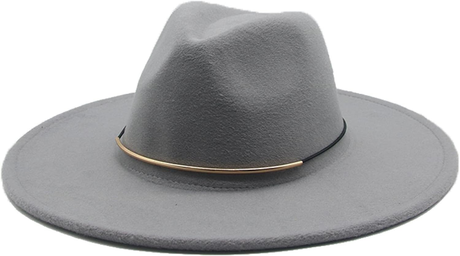 REJIUJIU Fedora Trilby Cappelli da Donna Fedora 9,5 Cm Cintura A Fascia  Tinta Unita A Tesa Larga Cintura Formale da Matrimonio in Chiesa Cappelli  Classici da Uomo lencicol Uomo Moda