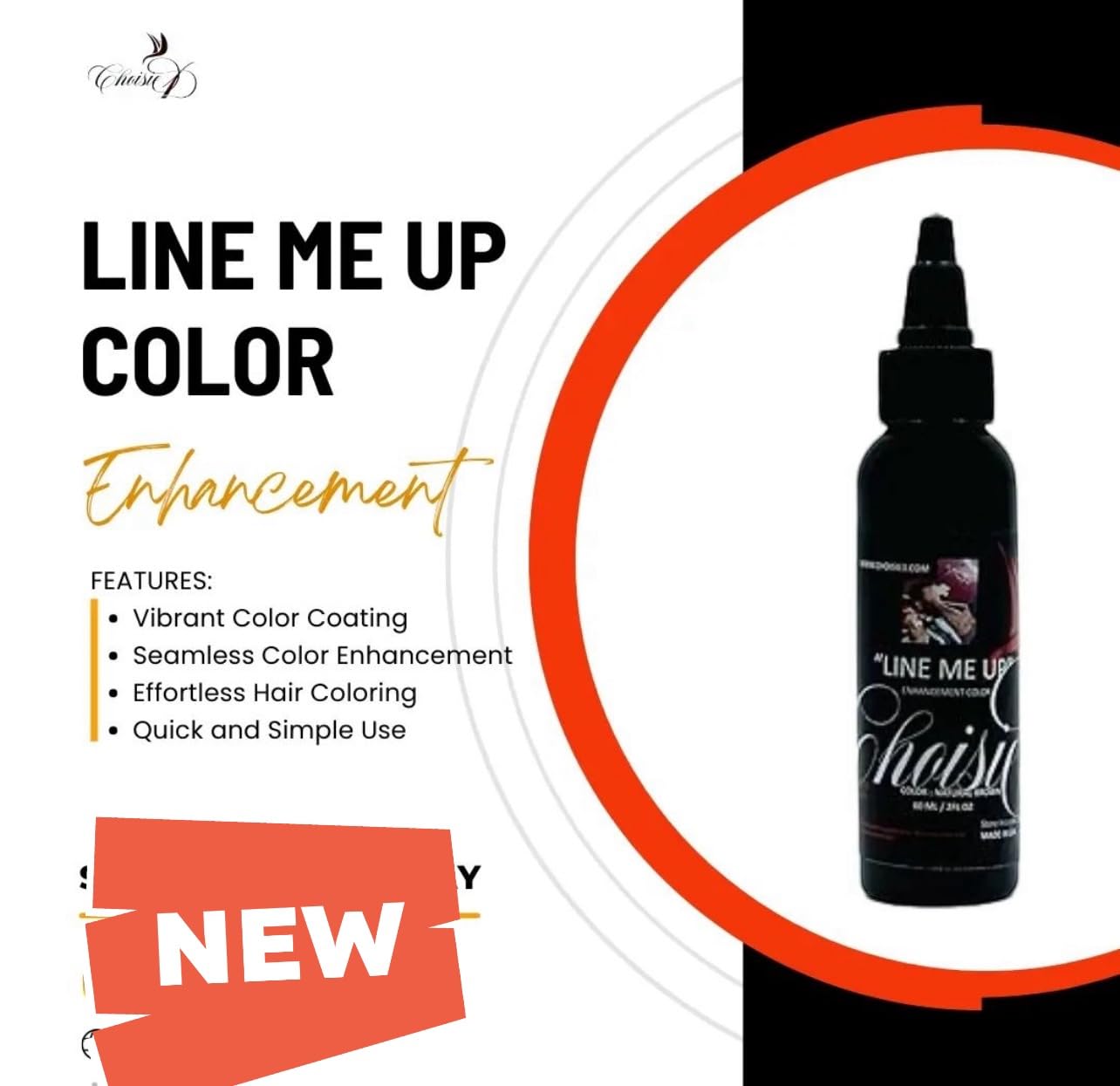 CHOISIE1 Line Me Up Beard And Hairline Color Enhancement Barber Enhancer For Beard & Lineup Natural Finish Long Lasting Color Waterproof Instant Dry, Hairline Enhancement Brown - 2 Oz