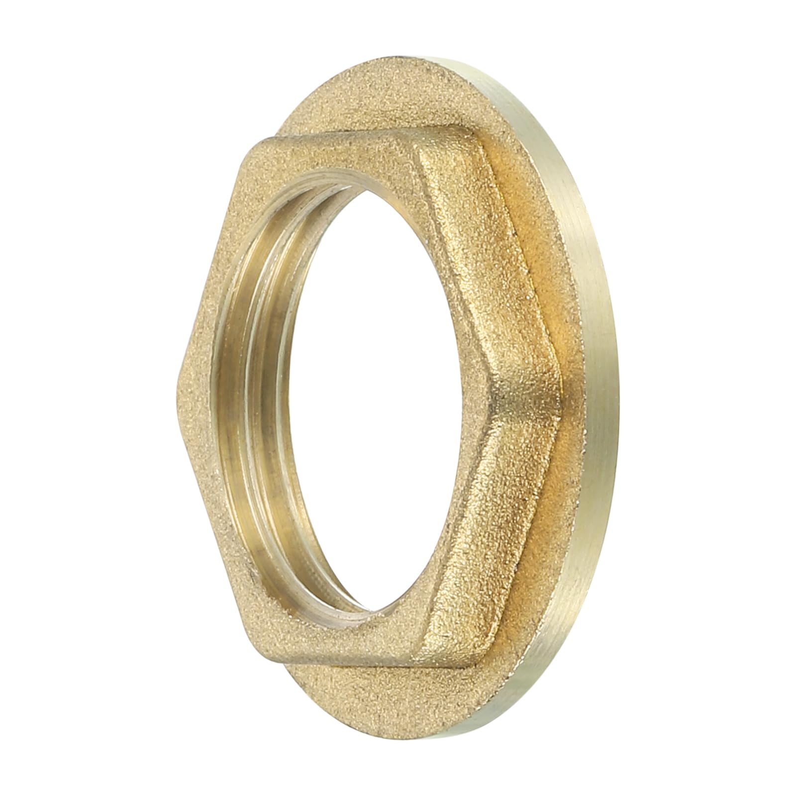 QUARKZMAN Dado Esagonale di Bloccaggio Flangia G1/2 per Raccordo Tubo Femmina Filettato Fissaggio Sottile per Idraulica, Ottone 8Pz