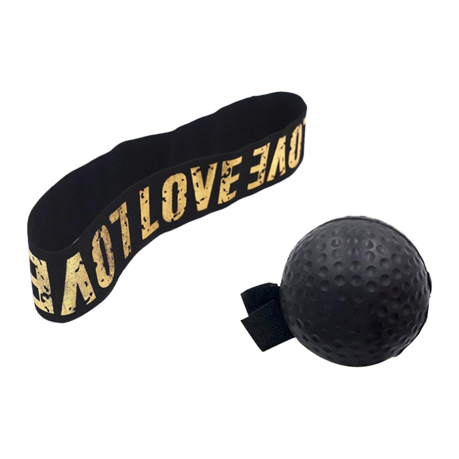 ATORSE™ Boxing Reflex Ball Headband for Kids Adults Reflex Punching Ball React Balls Black Ball-image-48