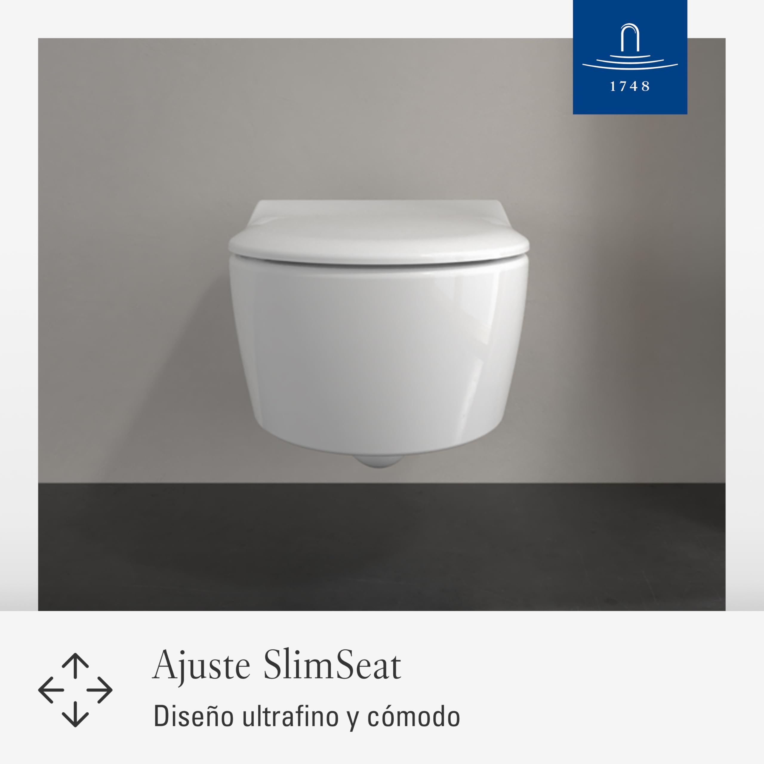 Villeroy & Boch Avento SlimSeat asiento WC, forma en D – Blanco Alpino | Con cierre amortiguado, extraíble, de Duroplast antirroturas, repuesto original, 9M87S101