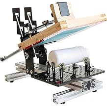 Manual Curved Surface Screen Printing Machine for Cups Bottles Tubes Printing, Printing Area of 200x250mm and Adjustable Height for 1.3-27CM Black,1