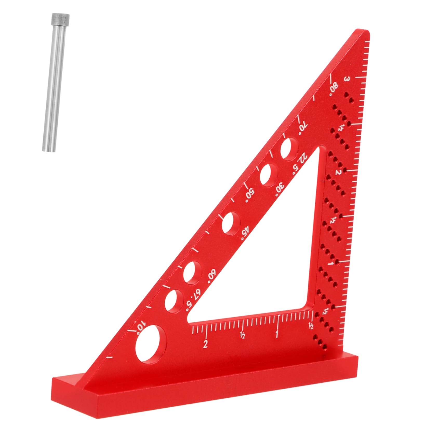 Mikikit 3 Pz Righello Quadrato Per Carpenteria Attrezzo Piazza Macchinista Morsetto Angolare Per La Lavorazione Del Legno Righelli Di Misurazione in Metallo Piccola Piazza Alluminio Rosso