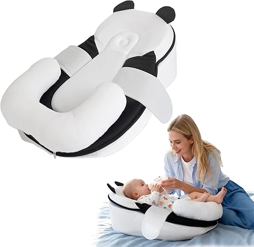 Rootling Almohada de Alimentación para Bebé, Almohada de Alimentación Anti-Desbordamiento para Reducir las Regurgitaciones, Almohada de Lactancia de
