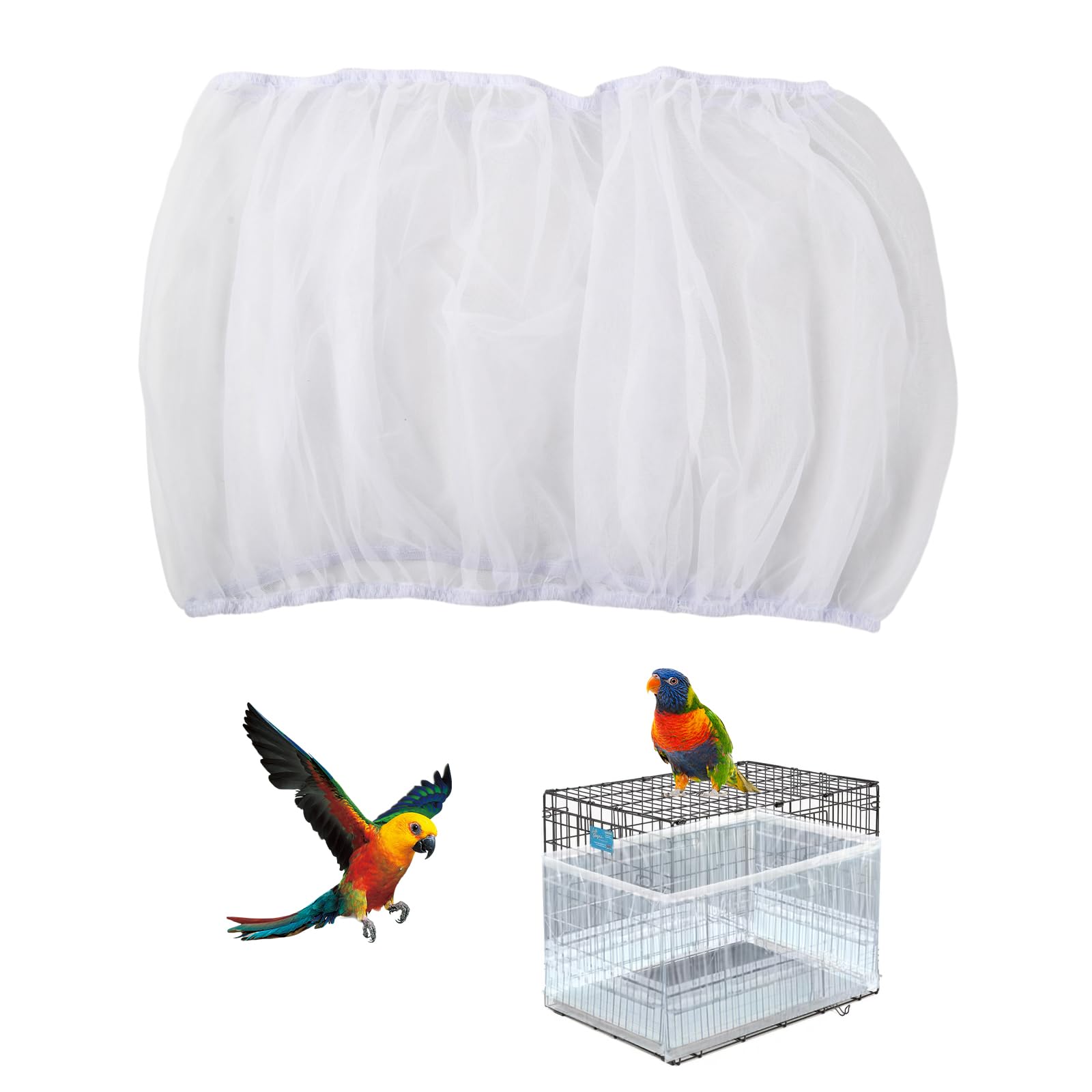 Vogelkäfig Abdeckung - Verstellbarer Samenfänger Für Käfige 145-200cm