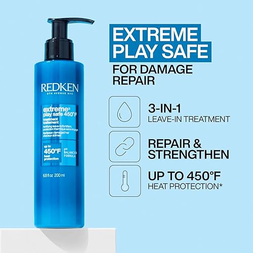 Miniatura 2 de Redken Extreme Play Tratamiento seguro de protección contra el calor y reparación de daños  Para todo tipo de cabello  Ayuda a reducir la apariencia