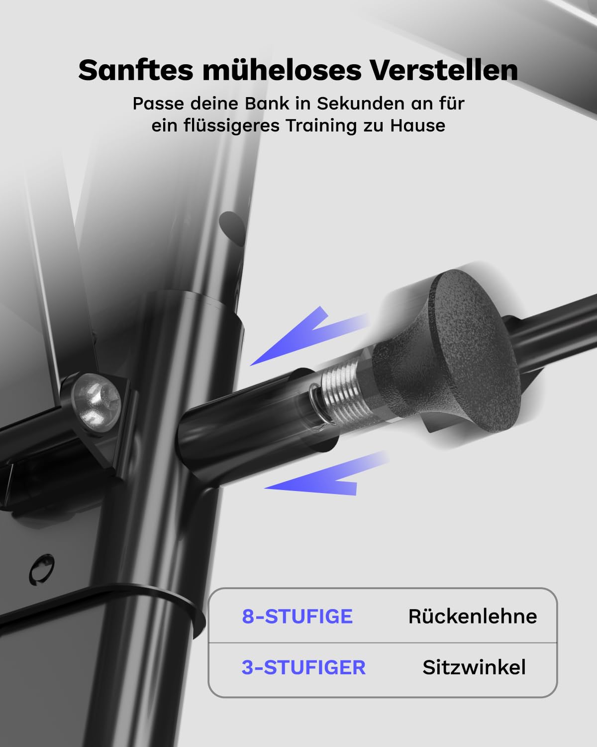 AIRHOP Hantelbank Klappbar Verstellbar, 9 in 1 Multifunktions Trainingsbank Schrägbank & Flachbank für Zuhause, 400kg Belastbarkeit, Platzsparende Fitnessbank zum Bankdrücken und Sit Up