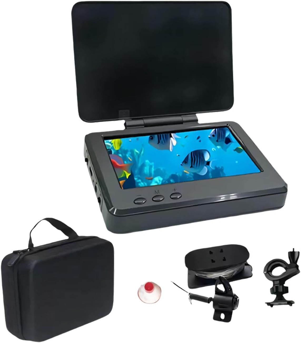 Fish Finder with LED Lights and 5000mAh Battery for All Day Fishing Use Fishing Gear with Display