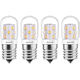 Maelsrlg Microwave Light Bulbs Under Hood 40W Equivalent, E17 LED Bulb Dimmable for Range Hood, 3W 380 Lumens, LED Appliance Light Bulb Over Stove, Warm White 3000K, 4 Pack
