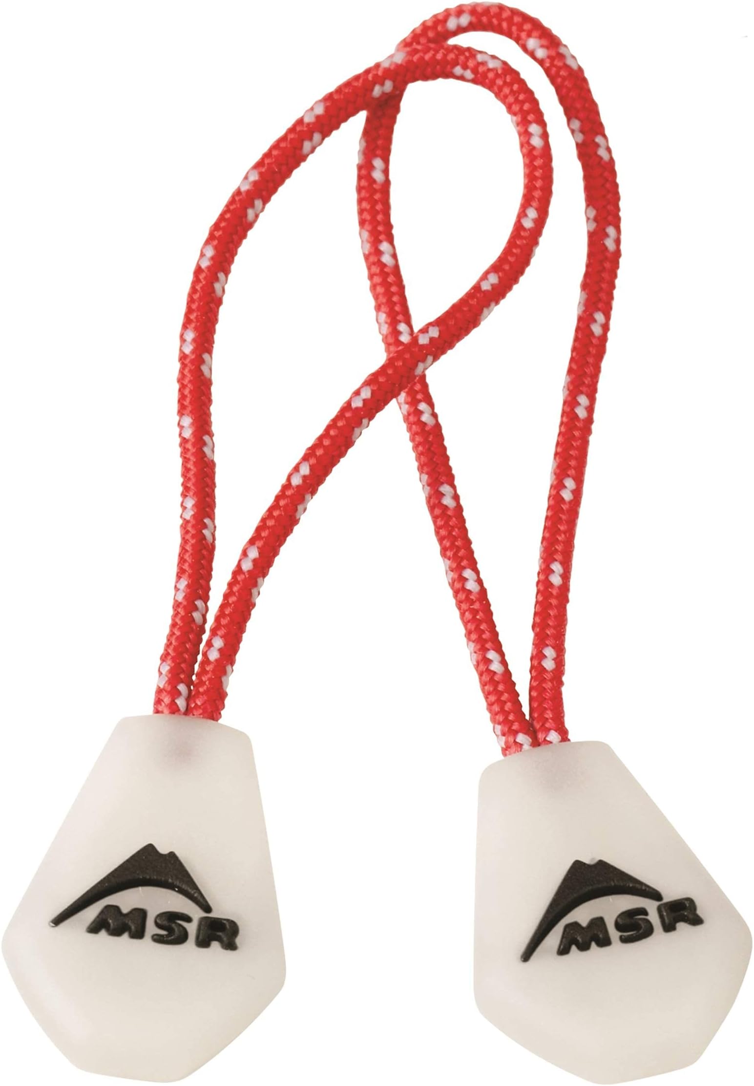 Night Glow Zipper Pulls, 2-Pack , Red/White