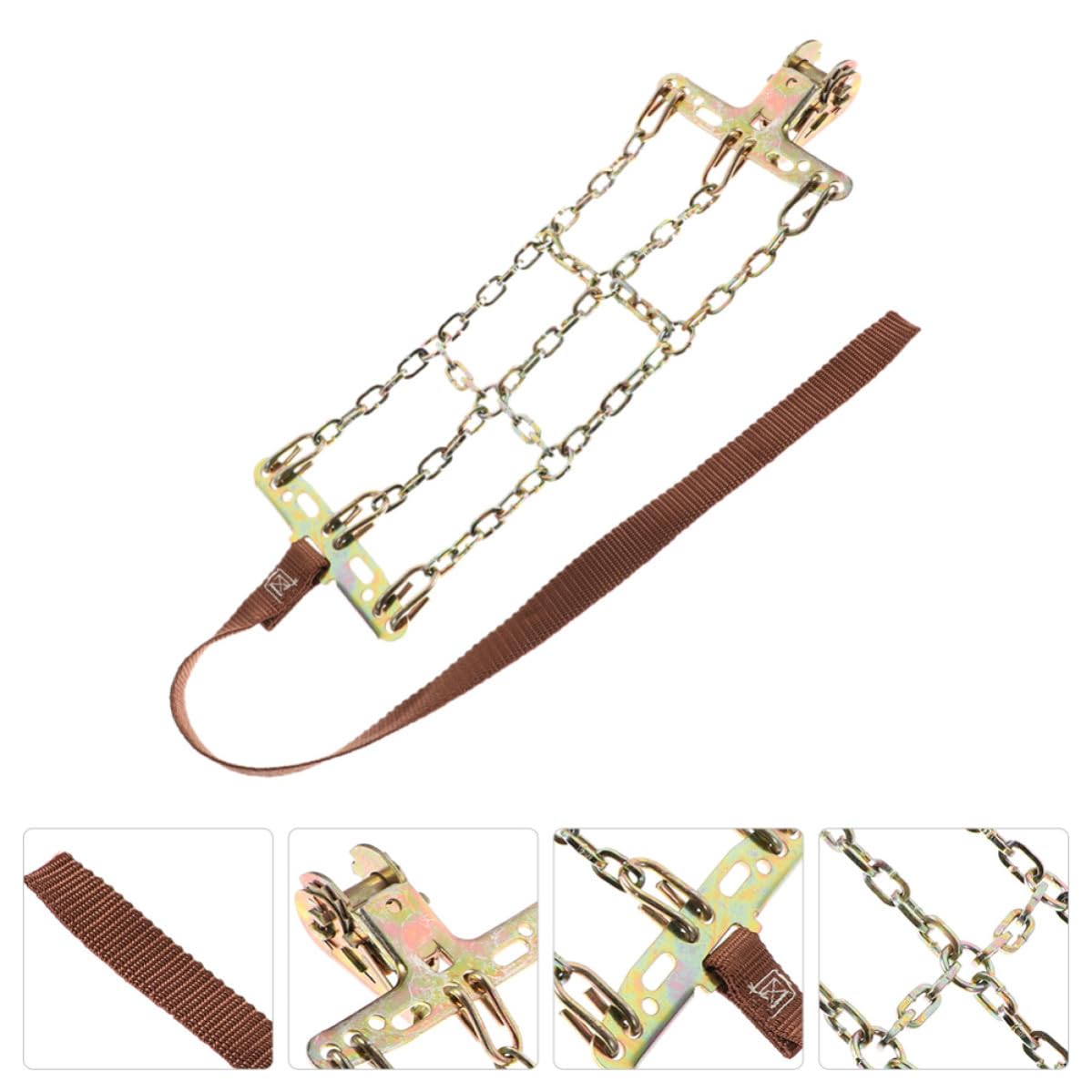 Cadenas de Nieve Antideslizantes de Acero Reforzado 2 Piezas para Coche Instalación Fácil para Terrenos Desafiantes y Nieve