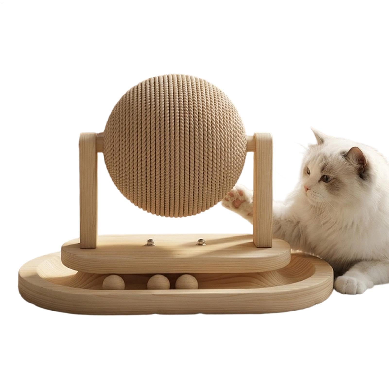 Balle griffoir pour chats pour stopper les griffures sur le canapé du salon