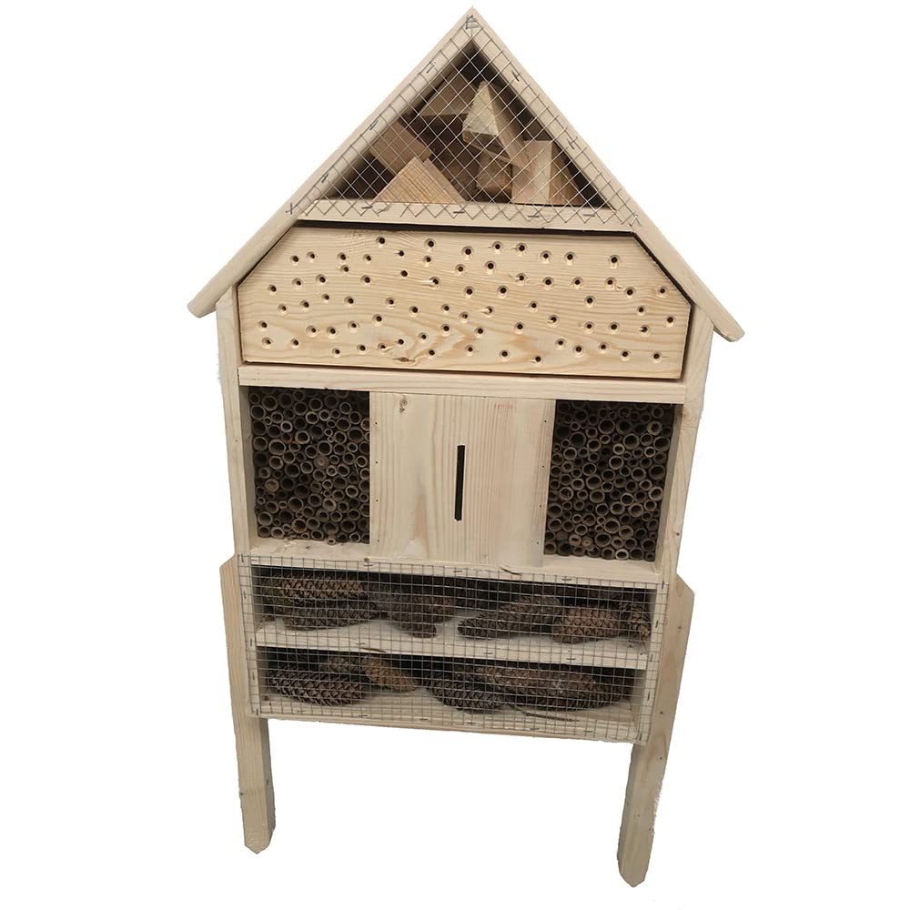 Insectenhotel - Bijenhotel - Vlinderhotel - 12 x 49 x 79 cm - 12,5 kg - Vrijstaand