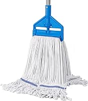 Vista 1 de KeFanta Trapeador comercial de 60 pulgadas con mango largo, trapeador de algodón de cuerda de extremo con bucle para limpieza del hogar, cocina