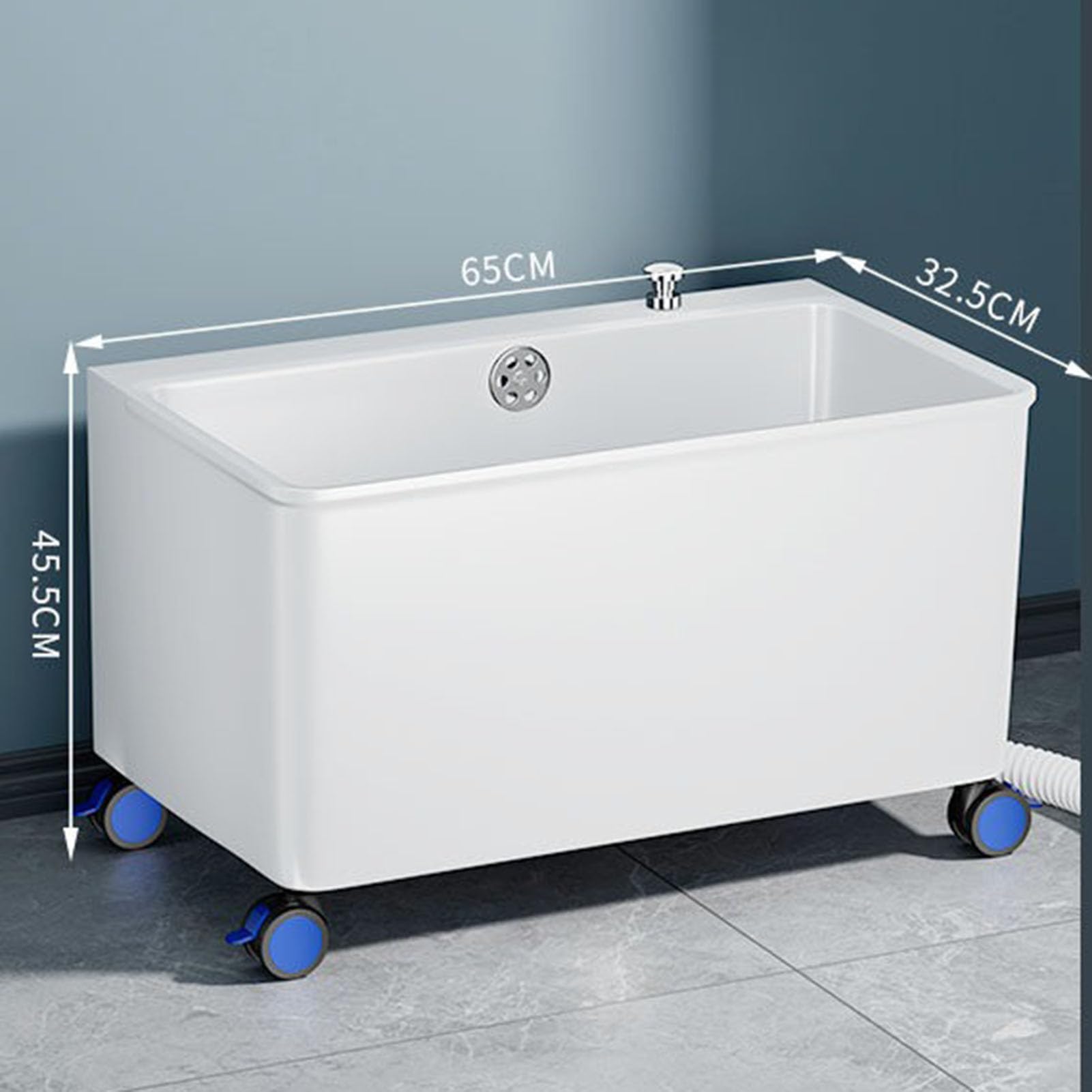 Lavello In Plastica Commerciale Con Ruote Mobile Mop Pulizia Lavello