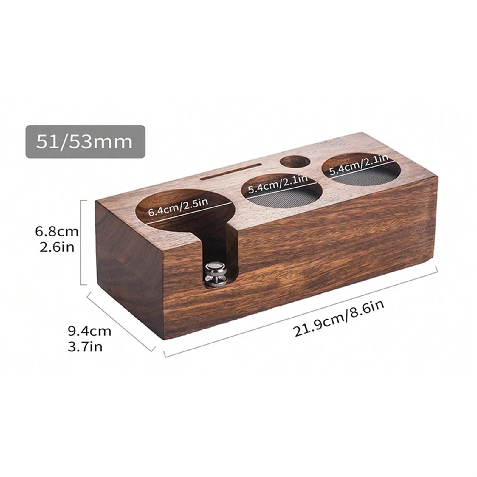 Amazon｜ウォールナットコーヒータンパーホルダー 木製エスプレッソ