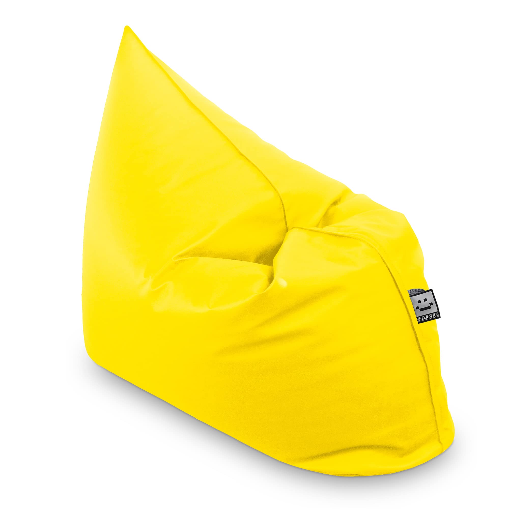 Happers Big Pouf Géant Similicuir Indoor Jaune
