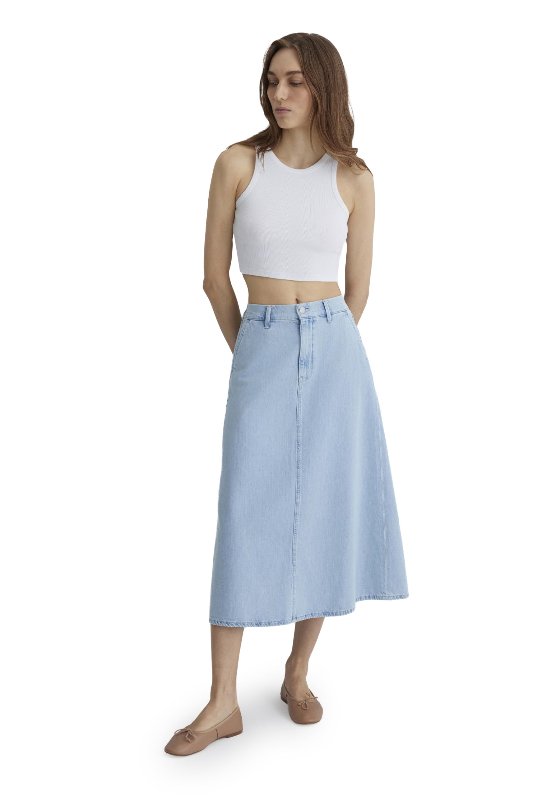 Mavi Mujeres Kaeli Falda Vaquera, lt Blue lt Denim, M