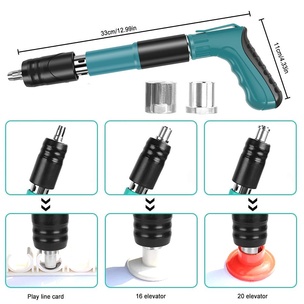 Cloueur Beton,Pistolet à Clous Nail Gun,5 Vitesses Pistolet à Clous Manuel,Pistolet à Ongles avec Gants à Lunettes,Kit pour Plafonds Murs en Béton (Avec 100 Clous)