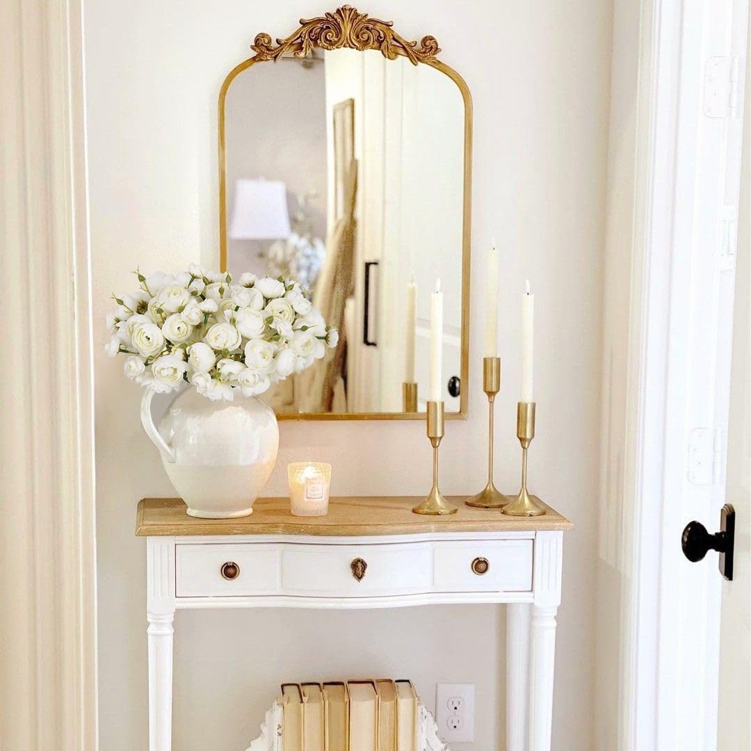 White Ranunculus Artificial Flowers, 21PCS Faux Silk Mini Ranunculus Wedding Filler Flowers for DIY Bridal Shower Bouquets Centerpieces Decor(White) - Image 2