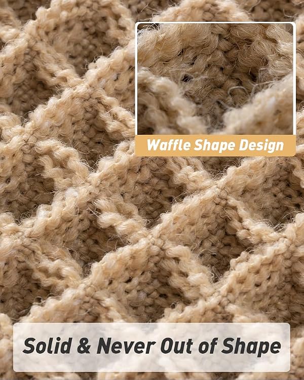 Upgraded Waffle Runner Rug, Super Absorbent Non Slip Bath Mats for Bathroom Floor, Machine Washable Bathroom Runner Rug with Tassels, Ideal for Hallway Bedroom Laundry Room, Brown, 2'x 6'(24" x 72") by AMOAMI - Image 4